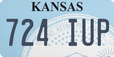 KS license plate 724IUP