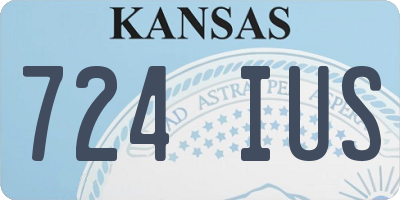 KS license plate 724IUS