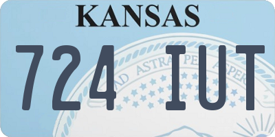 KS license plate 724IUT