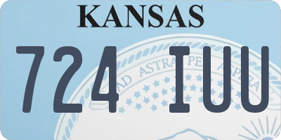 KS license plate 724IUU