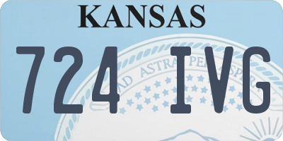 KS license plate 724IVG