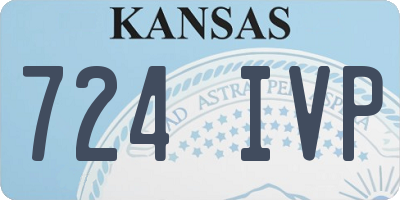 KS license plate 724IVP