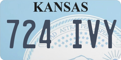 KS license plate 724IVY
