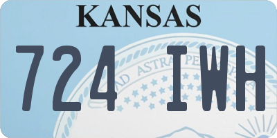 KS license plate 724IWH