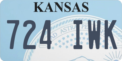 KS license plate 724IWK