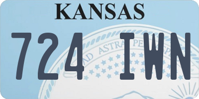 KS license plate 724IWN