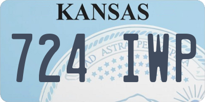 KS license plate 724IWP