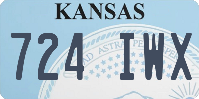 KS license plate 724IWX