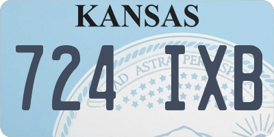 KS license plate 724IXB