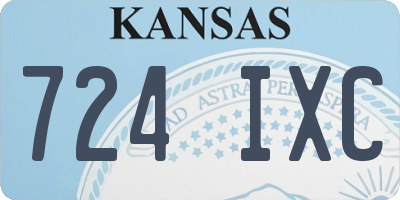 KS license plate 724IXC