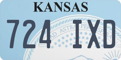 KS license plate 724IXD