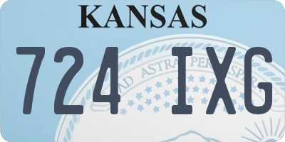 KS license plate 724IXG