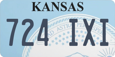 KS license plate 724IXI