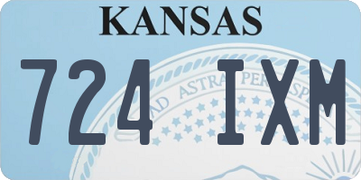 KS license plate 724IXM