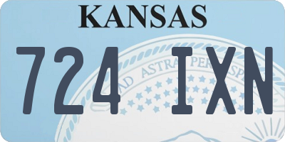 KS license plate 724IXN