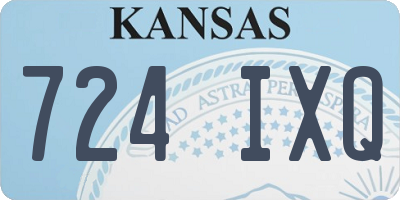 KS license plate 724IXQ