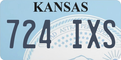 KS license plate 724IXS
