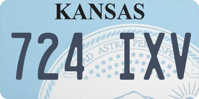 KS license plate 724IXV