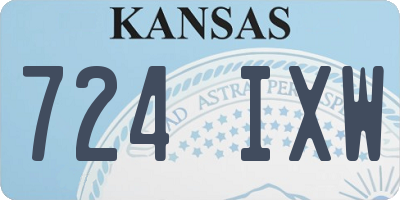 KS license plate 724IXW