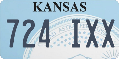 KS license plate 724IXX