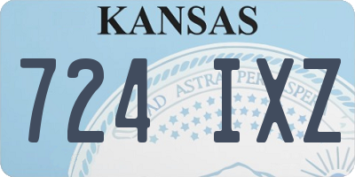 KS license plate 724IXZ