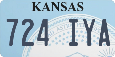 KS license plate 724IYA