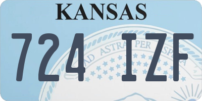 KS license plate 724IZF
