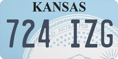 KS license plate 724IZG