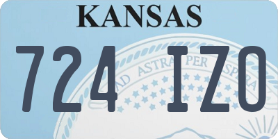 KS license plate 724IZO