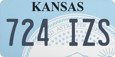 KS license plate 724IZS