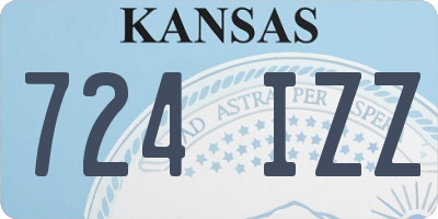 KS license plate 724IZZ