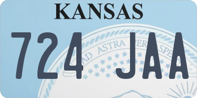 KS license plate 724JAA