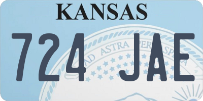 KS license plate 724JAE
