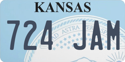 KS license plate 724JAM