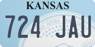 KS license plate 724JAU