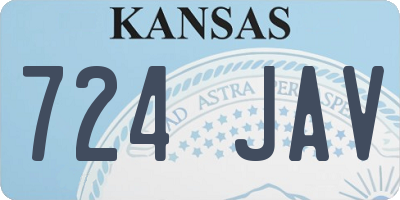 KS license plate 724JAV