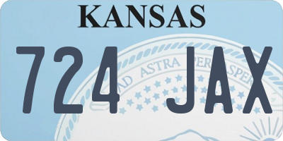 KS license plate 724JAX