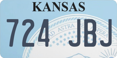 KS license plate 724JBJ