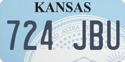 KS license plate 724JBU