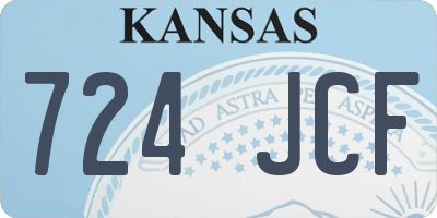 KS license plate 724JCF