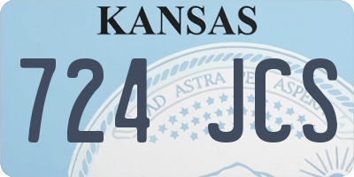 KS license plate 724JCS