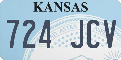 KS license plate 724JCV