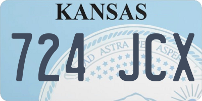 KS license plate 724JCX