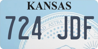 KS license plate 724JDF