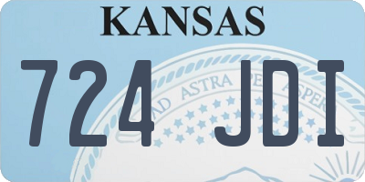 KS license plate 724JDI