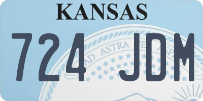 KS license plate 724JDM