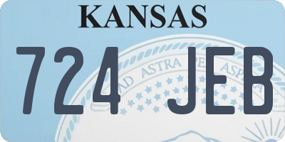 KS license plate 724JEB