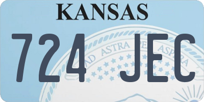 KS license plate 724JEC