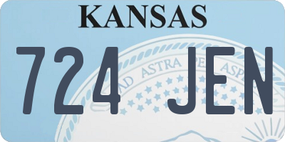 KS license plate 724JEN