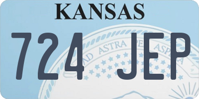 KS license plate 724JEP